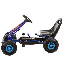 Дитячий педальний спортивний карт веломобіль на педалях Bambi kart M 0645-4 з надувними колесами синій**