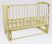 Дитяче ліжечко дерев'яна маятник з відкидним бортом "Спимо" вільха - колір слонова кістка