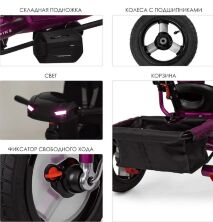 Велосипед дитячий триколісний TURBOTRIKE M 3115HA-18L фуксія льон **