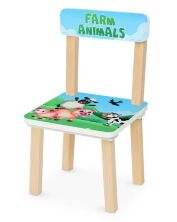 Дитячий дерев'яний столик з двома стільчиками Bambi 501-85 Ферма**