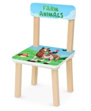 Дитячий дерев'яний столик з двома стільчиками Bambi 501-85 Ферма**