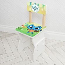 Дитяча парта регульована шкільна зі стільцем 905-126(UA) Котики вперед! біла**