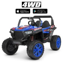 Дитячий двомісний електромобіль Bambi Racer Джип 4WD M 4797EBLR-4 на EVA колесах з М'яким сидінням / синій**