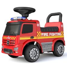Дитяча каталка-толокар Джип ВАНТАЖІВКА 657-3 Mercedes Мерседес "ПОЖЕЖНА машина" з музикою і світлом / червоний