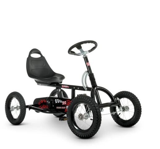 Дитячий педальний карт надувні колеса Bambi M 1697-2 чорний**