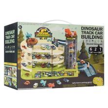 Дитячий Ігровий Триповерховий гараж "Динозаври" T103-66A Паркування паркінг для машинок з Ліфтом