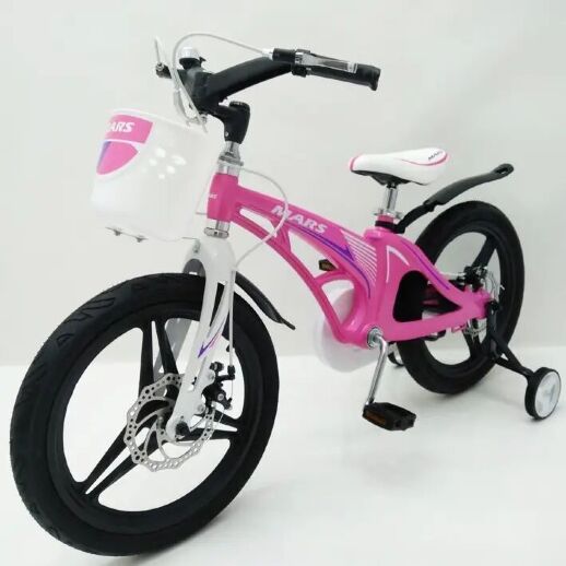 Велосипед дитячий двоколісний MARS-20 Pink рожевый дискові гальма колеса 20 дюймів