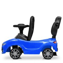 Дитяча машинка каталка-толокар Bambi 2 в 1 M 4121L-4 батьківська ручка музика світло синій