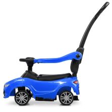 Дитяча машинка каталка-толокар Bambi 2 в 1 M 4121L-4 батьківська ручка музика світло синій