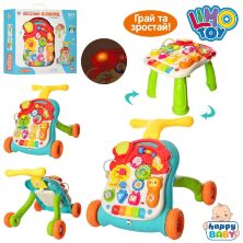 Каталка толокар ходунки LIMO TOY M 5473 AB (N5218A) піаніно шестерні сортер музика, звук, світло