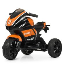 Дитячий електромобіль трицикл M 4135EL-7 Yamaha на EVA колесах, шкіряне сидіння / помаранчевий