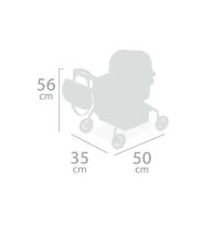 Коляска для ляльок DeCuevas 86035 Лялькова з рюкзаком серії Скай сіра**