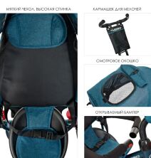 Велосипед дитячий триколісний TURBOTRIKE M 3115HA-21L смарагд льон **