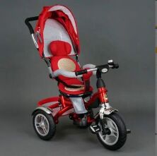 Велосипед коляска дитячий триколісний Best Trike 5688 на надувних колесах / червоний