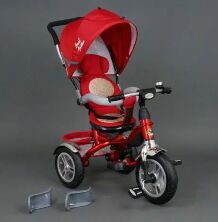 Велосипед коляска дитячий триколісний Best Trike 5688 на надувних колесах / червоний