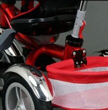 Велосипед коляска дитячий триколісний Best Trike 5688 на надувних колесах / червоний