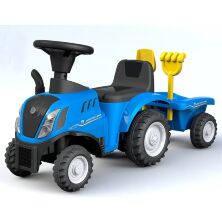 Дитяча каталка-толокар ТРАКТОР з причепом Bambi Racer 658T-4 з музикою і світлом / синій