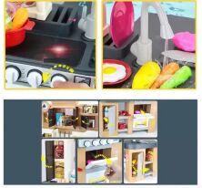 Дитячий ігровий набір Інтерактивна КУХНЯ 922-104 зі світловими звуковими ефектами + тече вода з аксесуарами