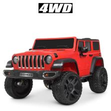 Дитячий двомісний електромобіль Jeep 4WD M 4264EBLR-3 червоний