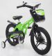 Велосипед дитячий двоколісний MARS-16 дискові гальма колеса 16 дюймів зелений