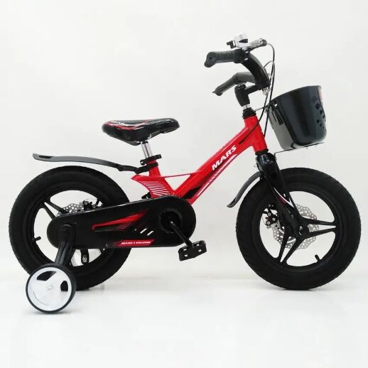 Дитячий двоколісний велосипед MARS-2 Evolution колеса 14 дюймів магнезиевая рама червоний