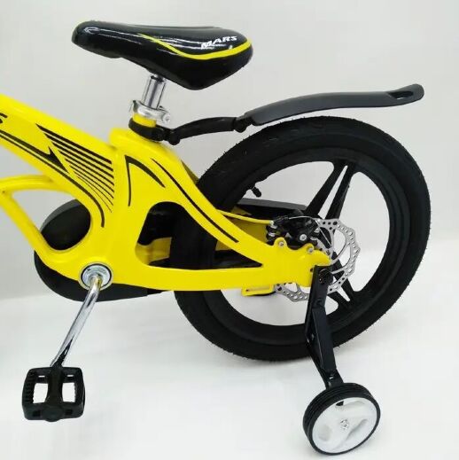 Велосипед дитячий двоколісний MARS-18 дискові гальма колеса 18 дюймів жовтий
