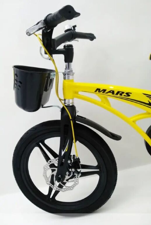 Велосипед дитячий двоколісний MARS-18 дискові гальма колеса 18 дюймів жовтий