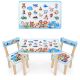 Дитячий пластиковий столик з двома стільчиками Bambi ETZY-13 бежево-коричневий