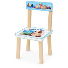 Дитячий пластиковий столик з двома стільчиками Bambi ETZY-13 бежево-коричневий