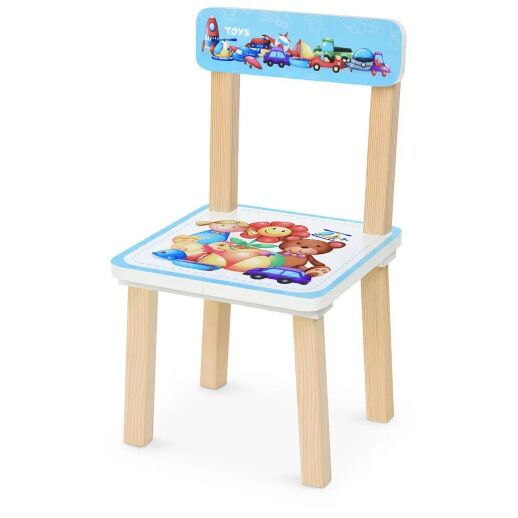 Дитячий пластиковий столик з двома стільчиками Bambi ETZY-13 бежево-коричневий