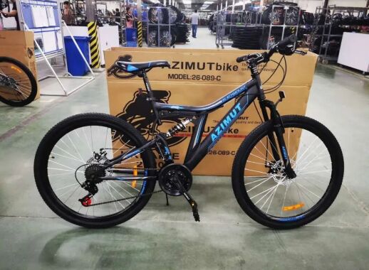 Підлітковий спортивний велосипед AZIMUT Blackmount 24 GFRD чорно-синій