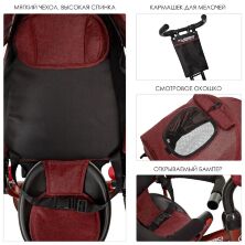 Велосипед дитячий триколісний TURBOTRIKE M 3115HA-3L червоний льон **