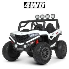 Дитячий двомісний електромобіль Джип Bambi Racer 4WD M 4554EBLR-1 на EVA колесах / білий**