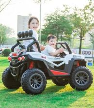 Дитячий двомісний електромобіль Джип Bambi Racer 4WD M 4554EBLR-1 на EVA колесах / білий**