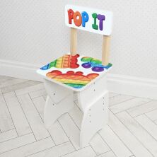 Дитяча парта регульована шкільна зі стільцем 905-128 Поп Іт Попит біла**