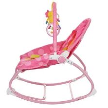 Дитячий шезлонг-качалка каталка для малюків BF570-8 / дуга з іграшками / Музика та звук / Для дівчинки / рожевий