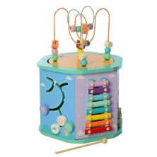 Дерев'яна Розвиваюча іграшка Логічна MD 2555 Бизиборд Ксилофон Лабіринт Рахунки Сортер ін**