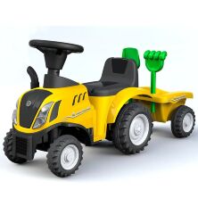 Дитяча каталка-толокар ТРАКТОР з причепом Bambi Racer 658T-6 з музикою і світлом / жовтий
