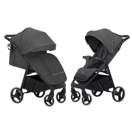 Дитяча коляска прогулянкова CARRELLO Bravo CRL-8512 Lunar Grey чохол на ніжки, підсклянник, дощовик