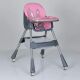 Стільчик для годування Bambi M 5722 з кошиком на роликах Рожевий