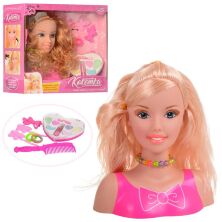 Лялька-манекен голова для зачісок для дівчинки LIMO TOY 198 косметика заколочки резиночки