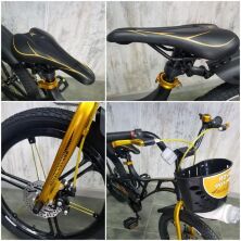 Велосипед дитячий двоколісний 14-GALAXY Black колеса 14 дюймів дискові гальма рама магній чорний