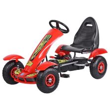 Дитячий педальний спортивний карт веломобіль на педалях Bambi kart M 1450-3 з надувними колесами червоний**