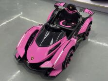 Дитячий електромобіль Машина СПОРТКАР гоночний M 4865EBLR-8 Lamborghini одномісний, шкіряне сидіння / рожевий