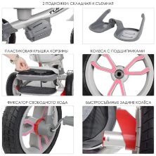  ⁇  Велосипед-коляска дитячий триколісний Turbo Trike M 4058-15 рожевий