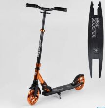 Складаний двоколісний алюмінієвий самокат Best Scooter S-40388 колеса PU / 1 амортизатор /анодований. фарбування