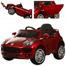 Дитячий одномісний електромобіль Джип машина Bambi Racer M 3178EBLRS-3 Porsche Macan / червоний автопокраска