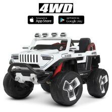 Дитячий двомісний електромобіль Джип Bambi Racer 4WD M 4561EBLR-1 на EVA колесах / білий**