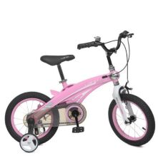 Дитячий двоколісний магнієвий велосипед для дівчинки Проективної WLN1439D-T-2 /колеса 14д / рожевий