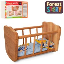 Ігрова ліжечко гойдалка дитяче для ляльки FS 03 Лялькова дерев'яна іграшка для дівчинки**